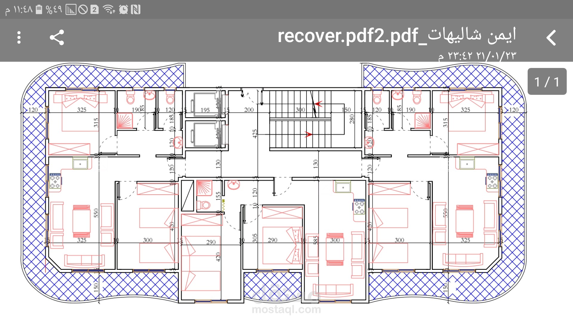 تصميم معماري لبناء طابقي شاليهات على الشاطئ