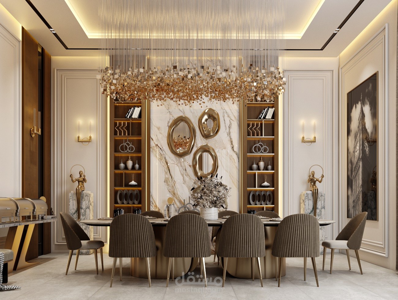 غرفة طعام نيو كلاسيك امارات