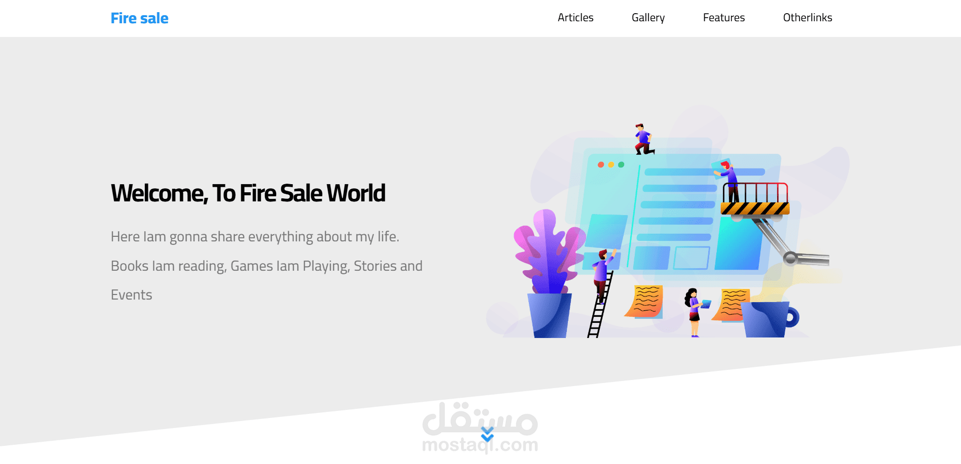 مشروع استعراضي لتصميم واجهة ويب باستخدام HTML وCSS