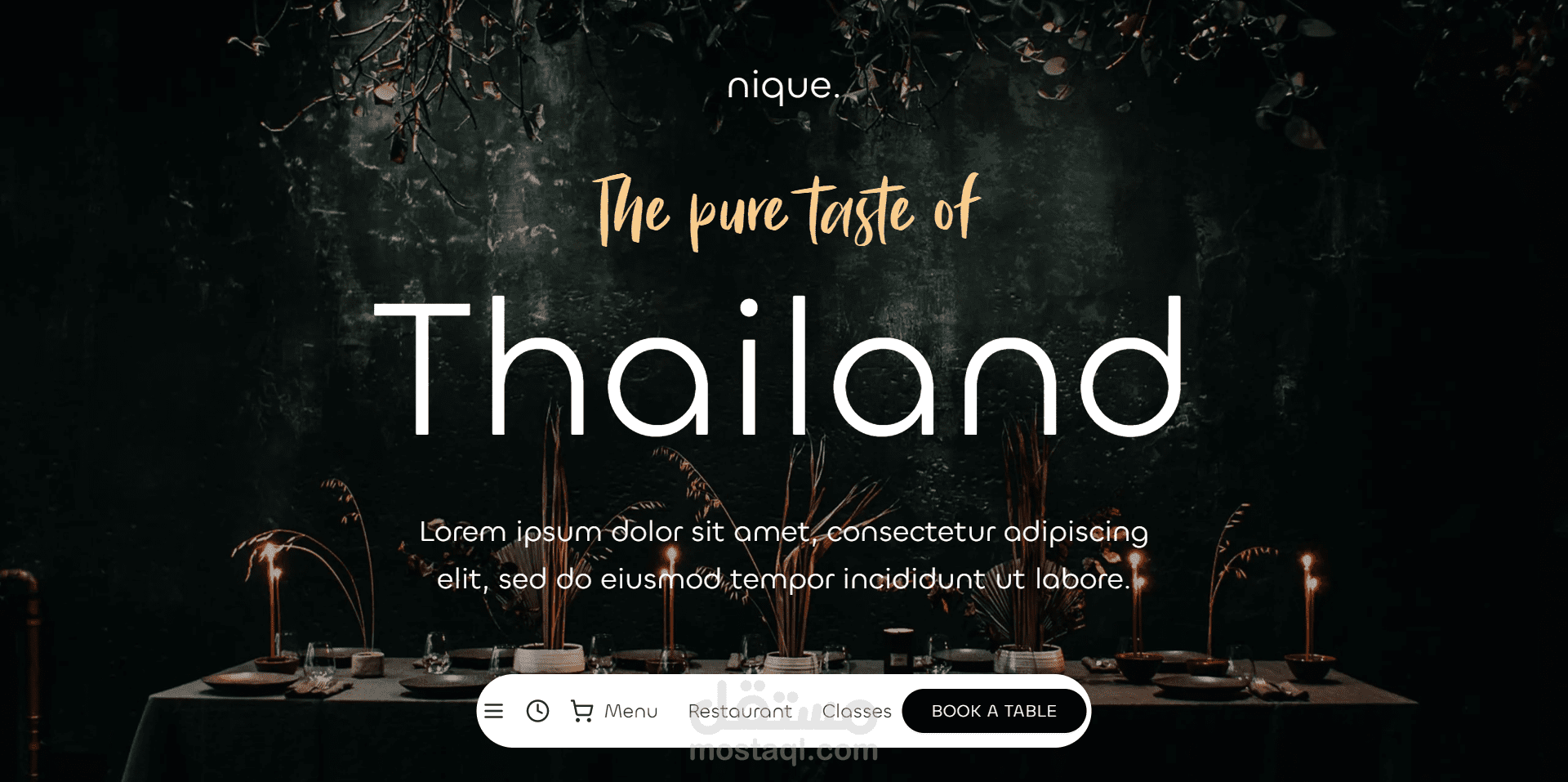 Nique -Modern Restaurant Website