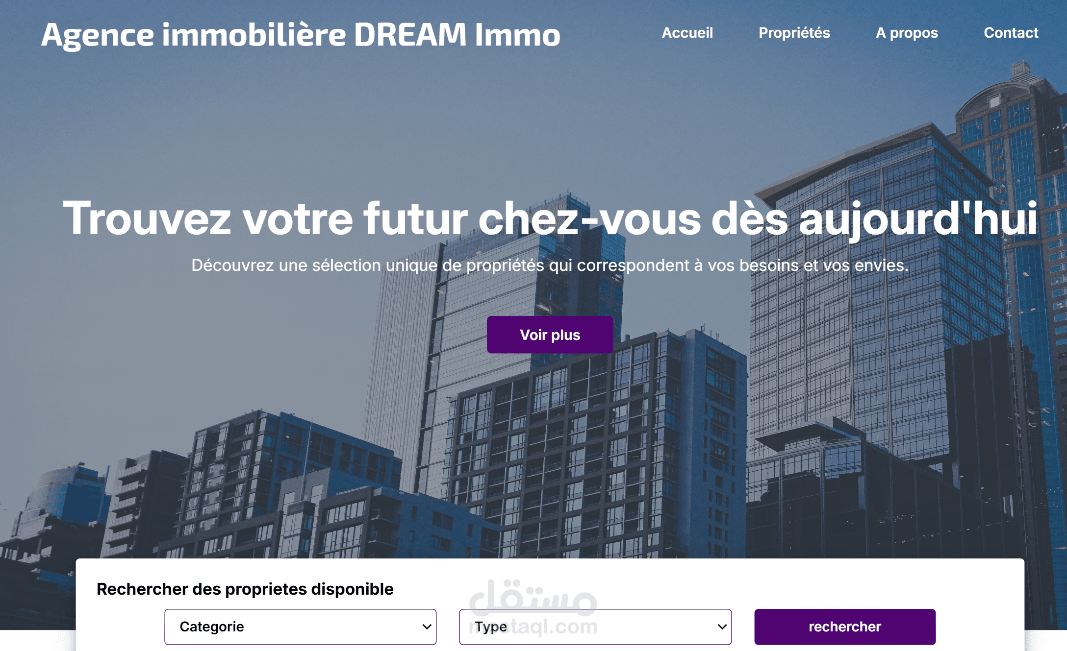 تطوير موقع إلكتروني لوكالة عقارية