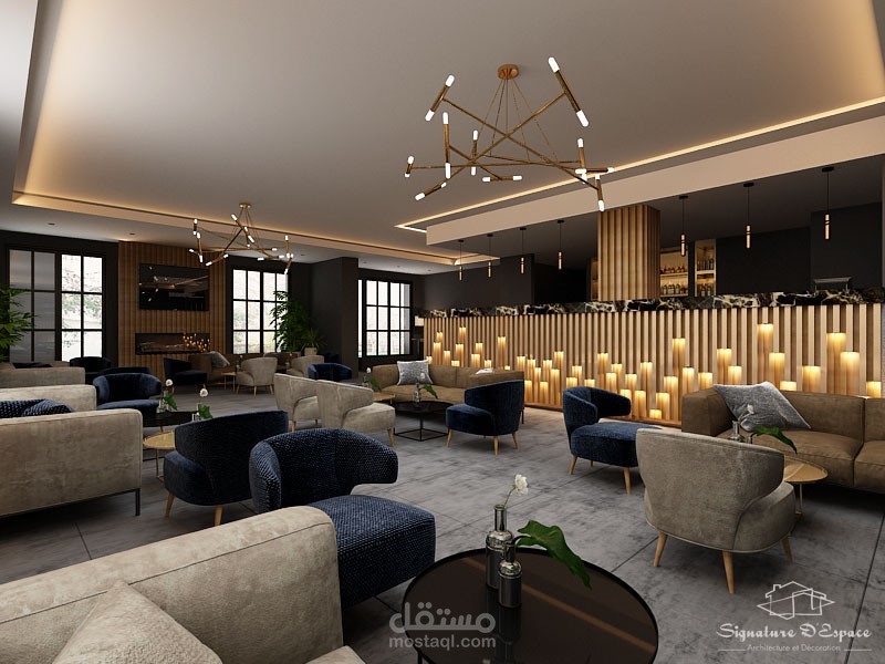 تصميم داخلي لمقهى