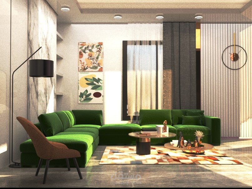 تصميم داخلى لغرفة معيشة