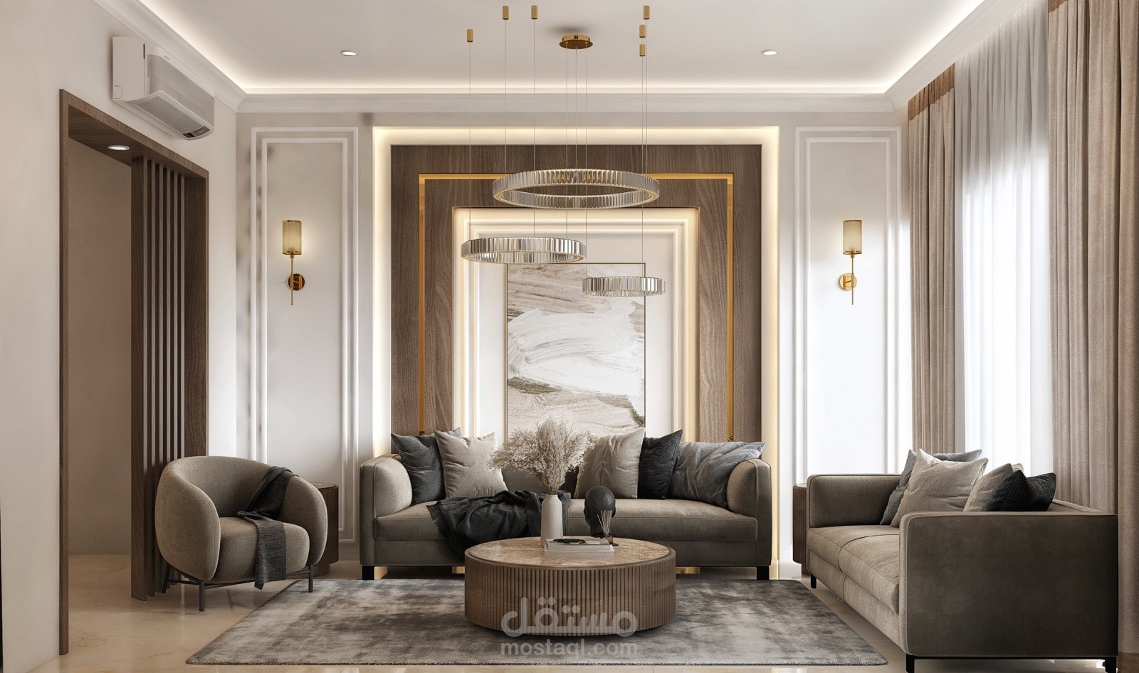 مقترحين تصميم داخلي غرفة معيشة