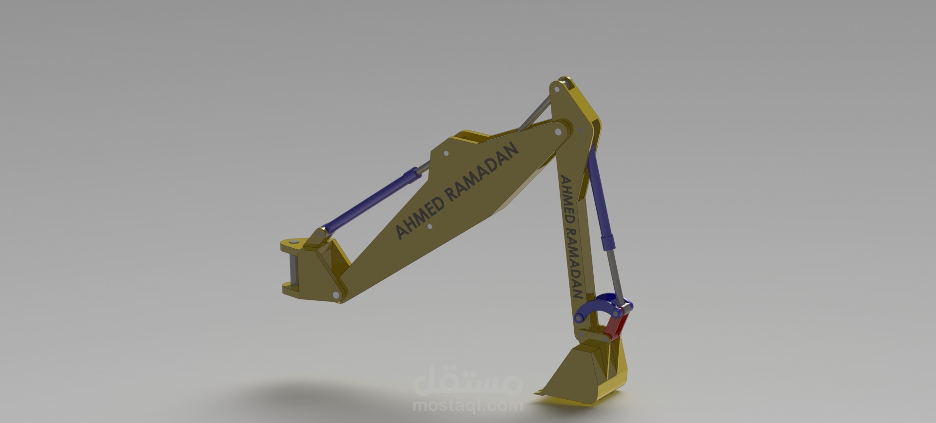 Design & assembly of excavator backhoe