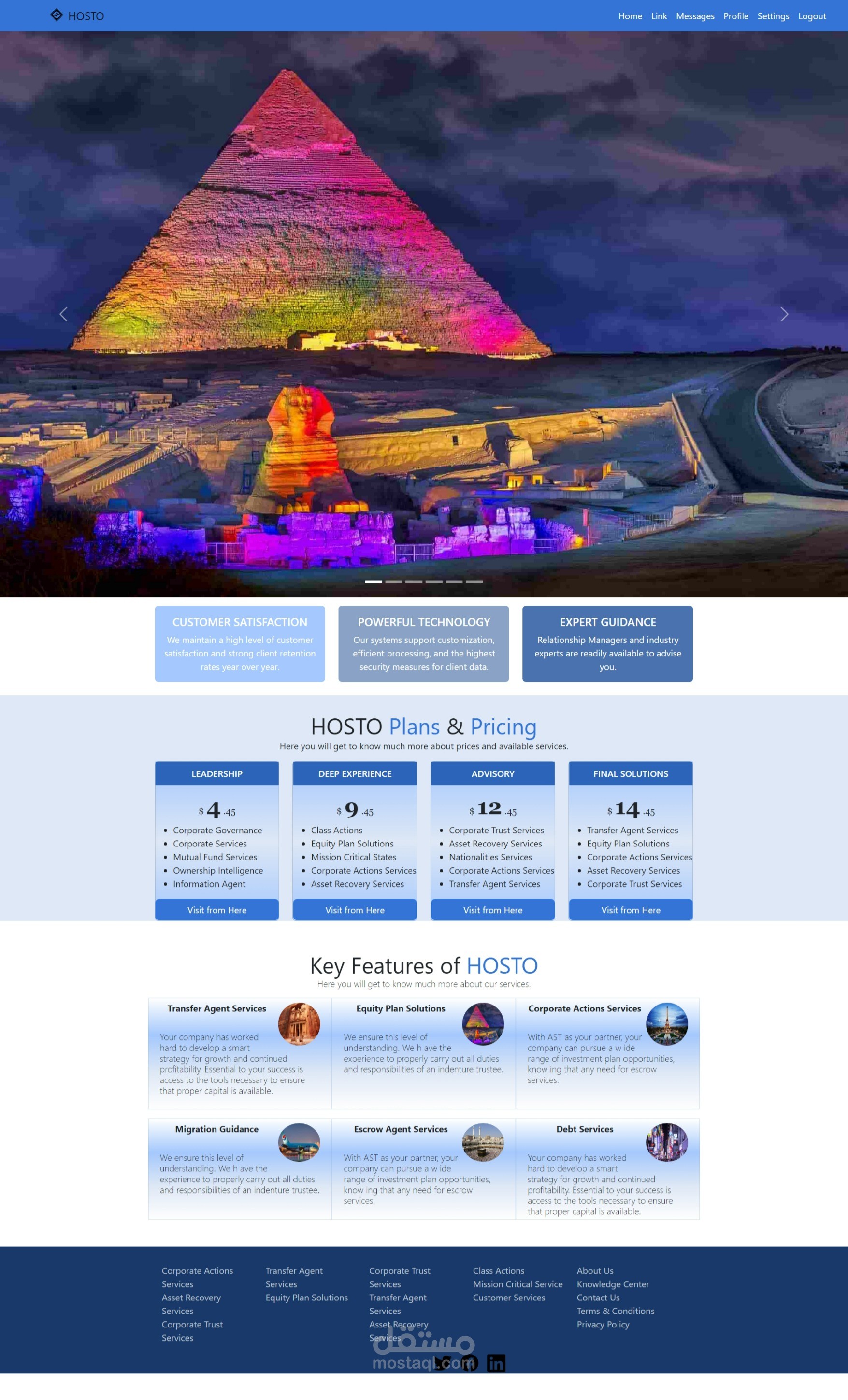 Hosto Airlines Website