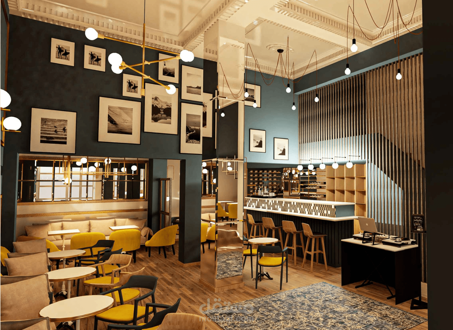 تصميم مطعم عصري  3D