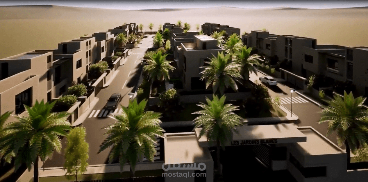 تصميم مجمع سكني مجموعة فلل