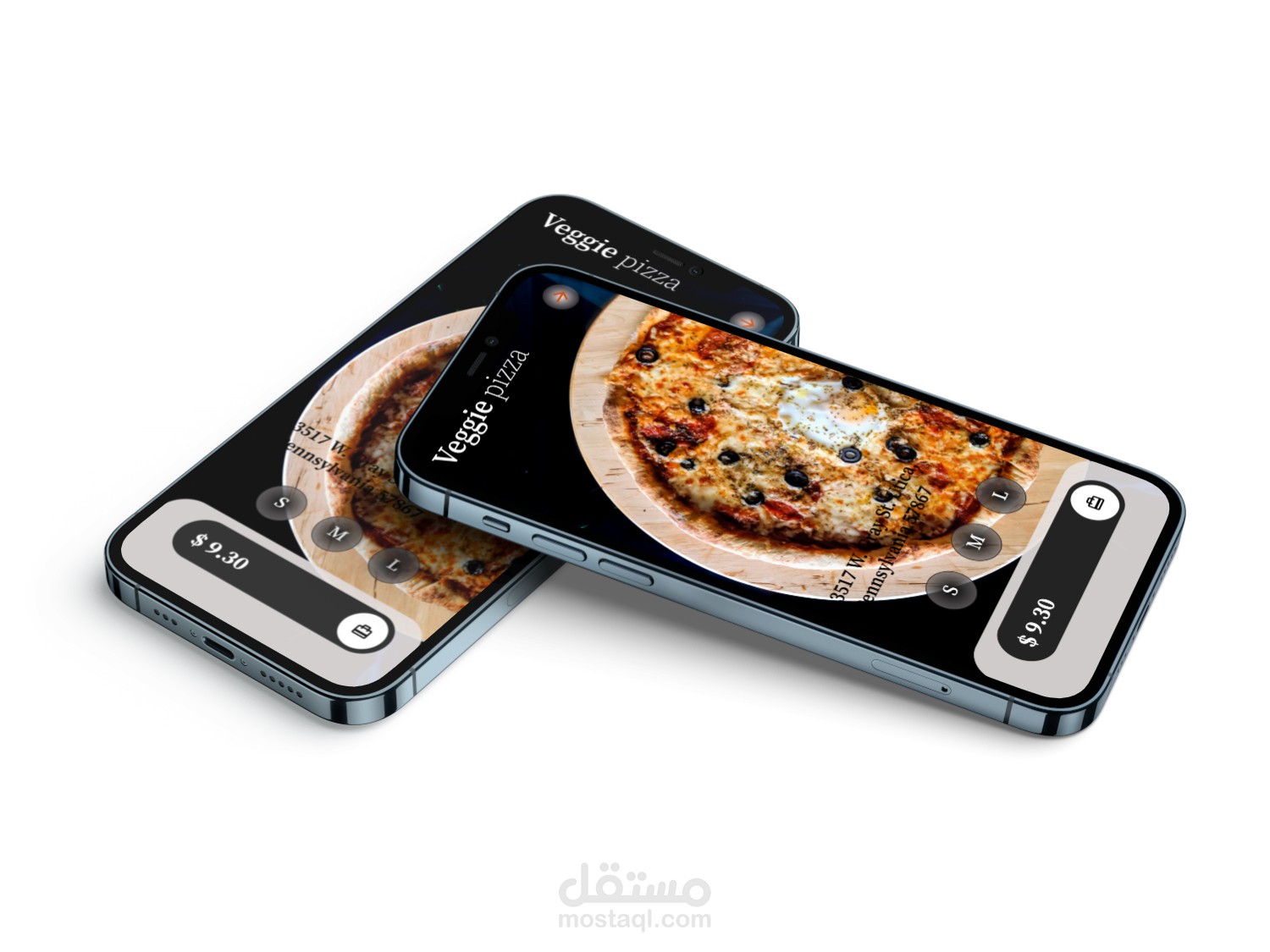 تصميم UI لتطبيق مطعم