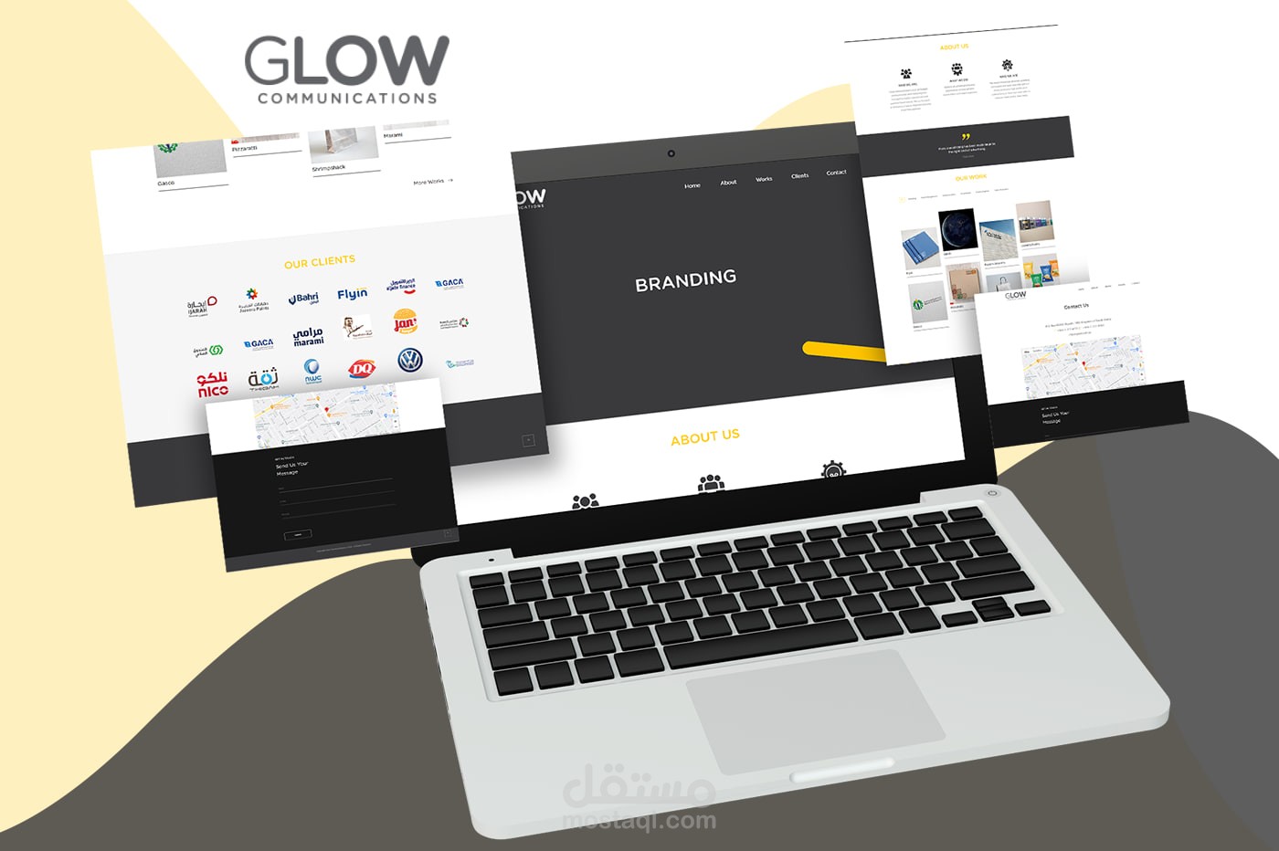 تصميم وبرمجة موقع glow للاتصالات والتسويق