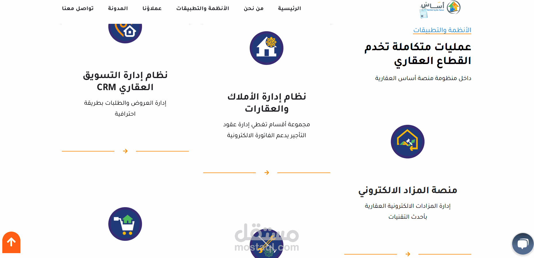 شغل سيو كامل لمنصة اساس العقارية