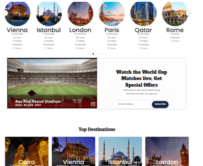 Booking website