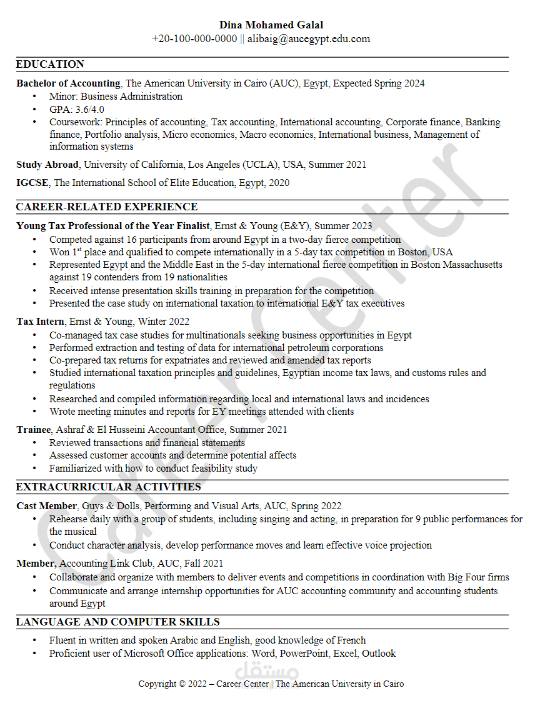 CV writing