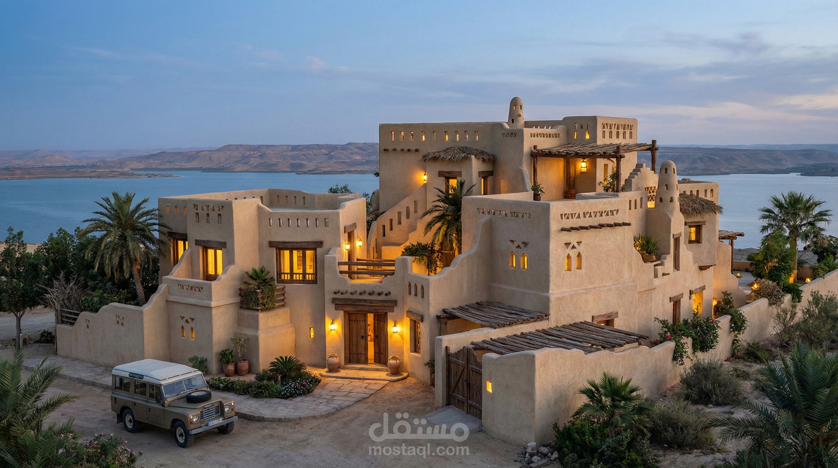 منزل خاص بالفيوم على بحيرة قارون- مرشح لجائزة الأغاخان- تم التنفيذ