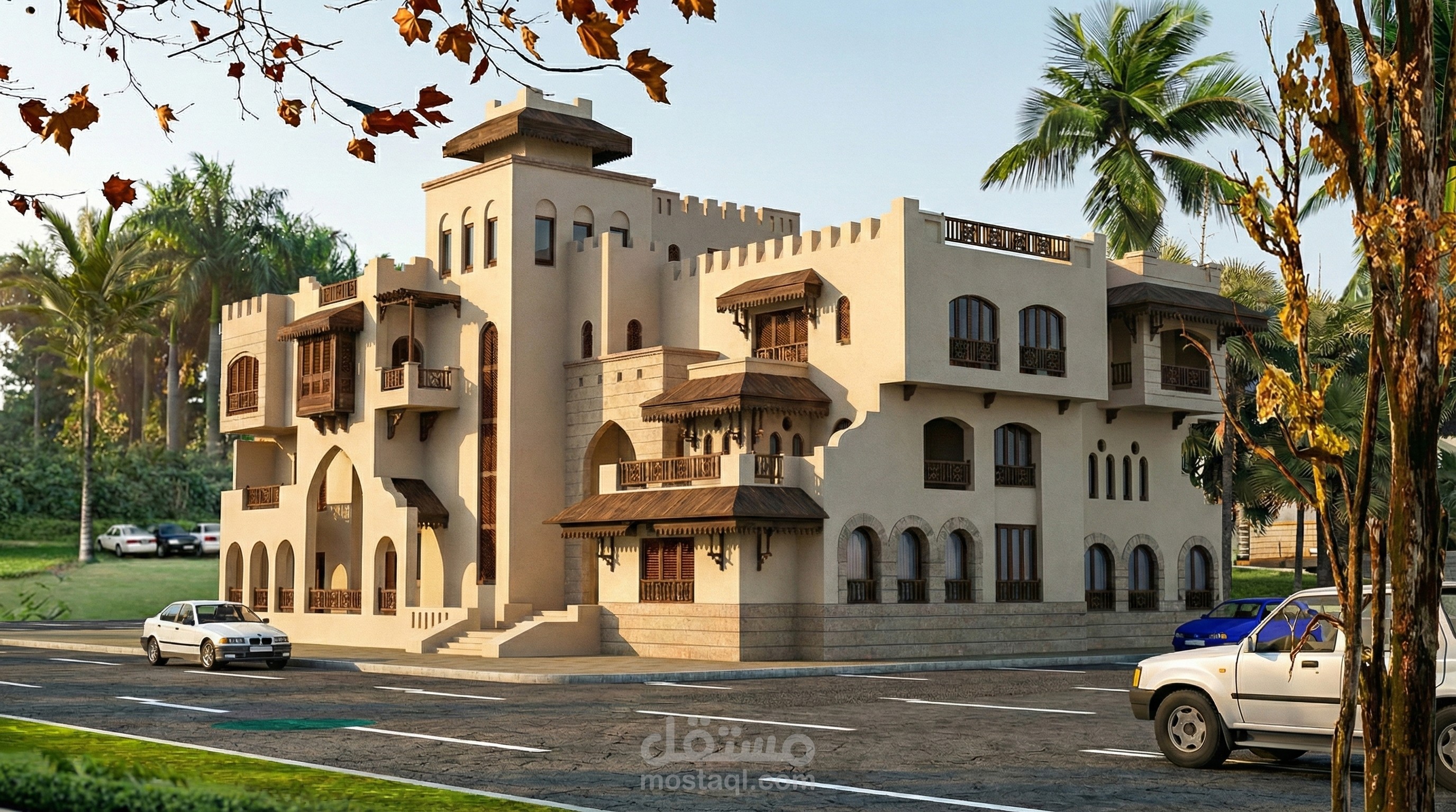 تصميم و تنفيذ منزل كبير بالتجمع الخامس - القاهرة الجديدة