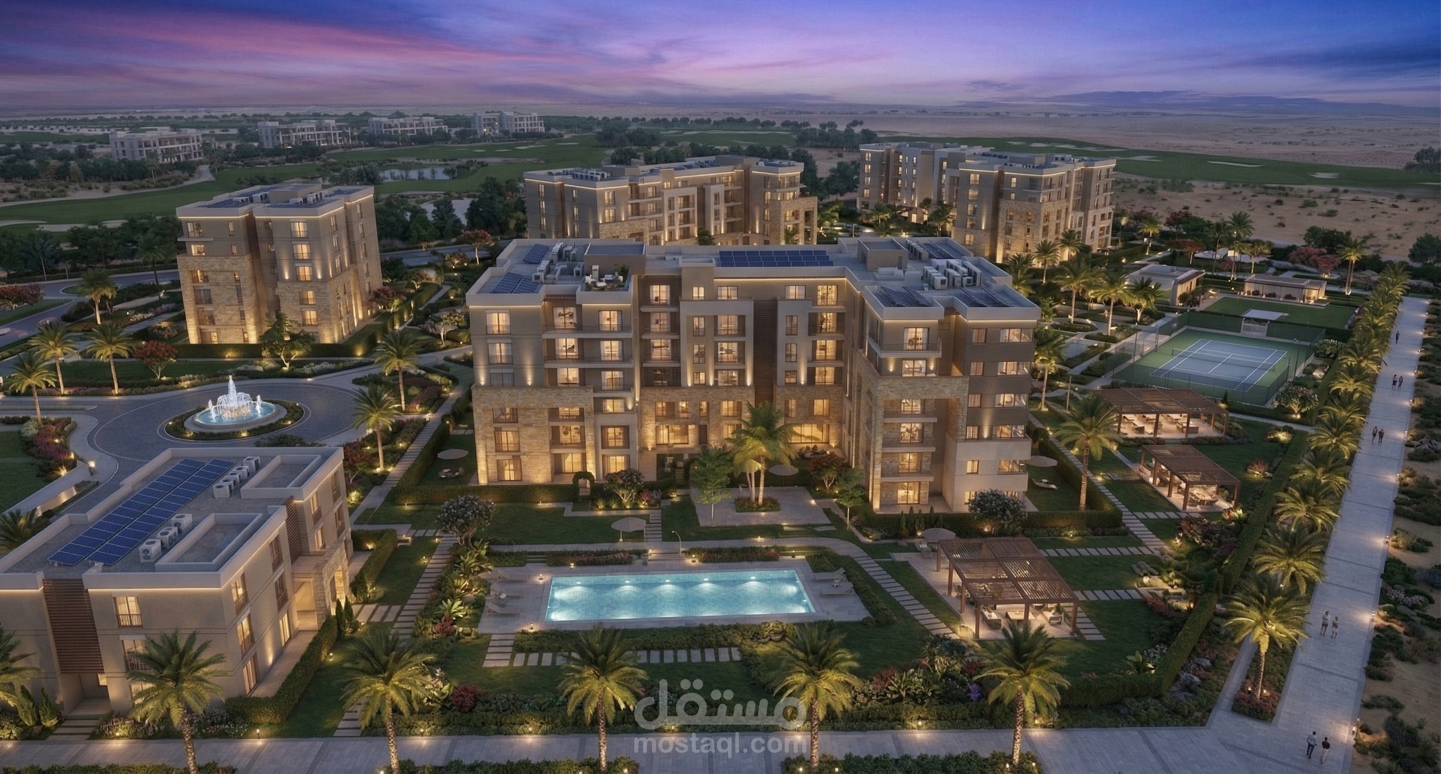 ملاذ الفخامة المعاصرة: تصميم مجمع سكني حصري في القاهرة الجديدة