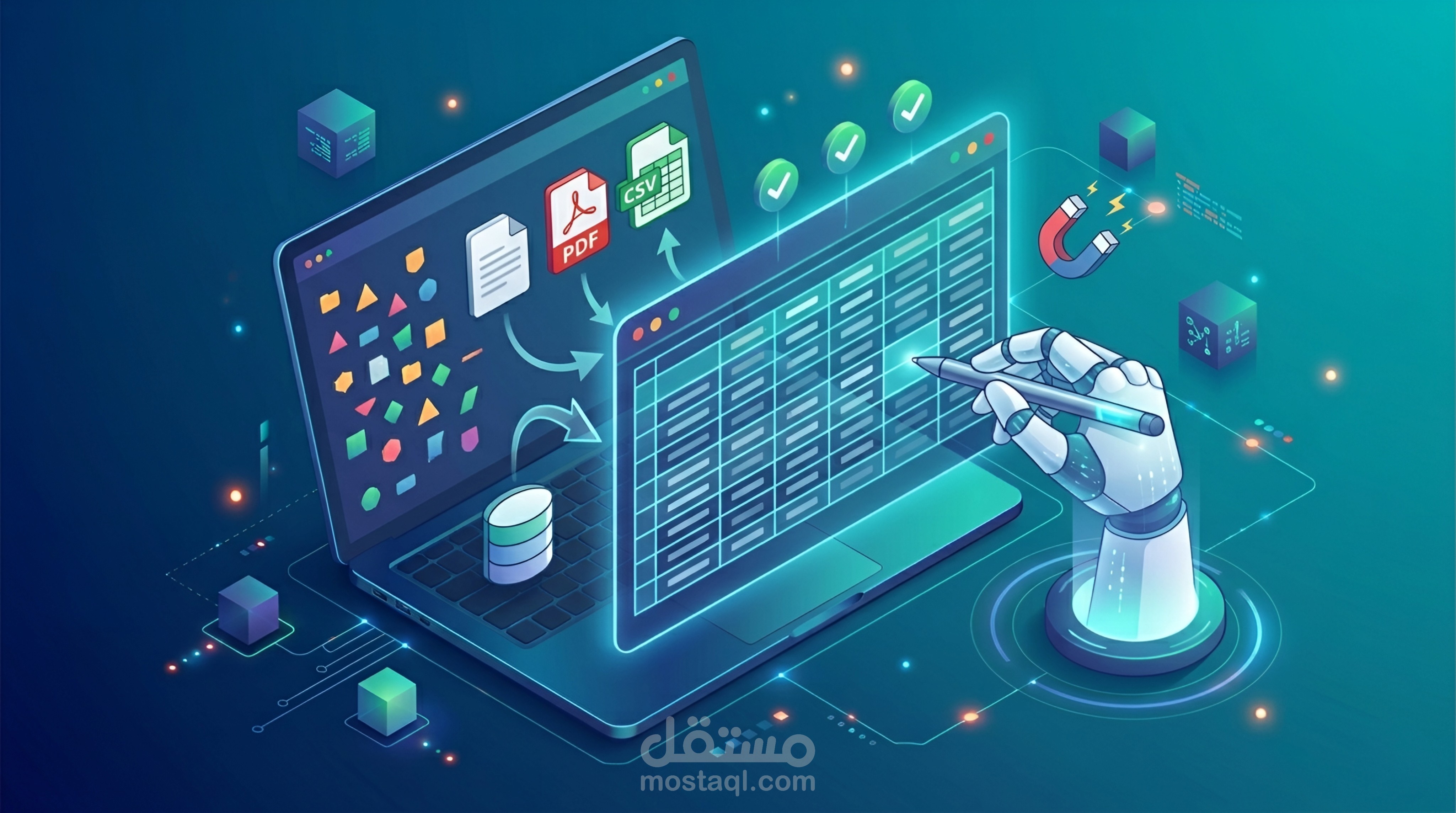 إدخال بيانات وتنسيق ملفات بدقة واحترافية عالية