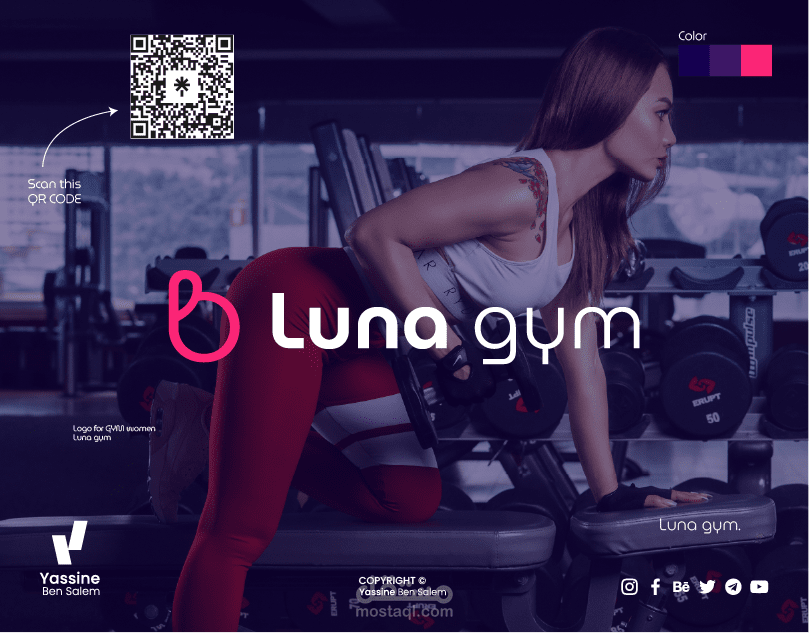 تصميم لوغو لقاعة رياضة نسائية