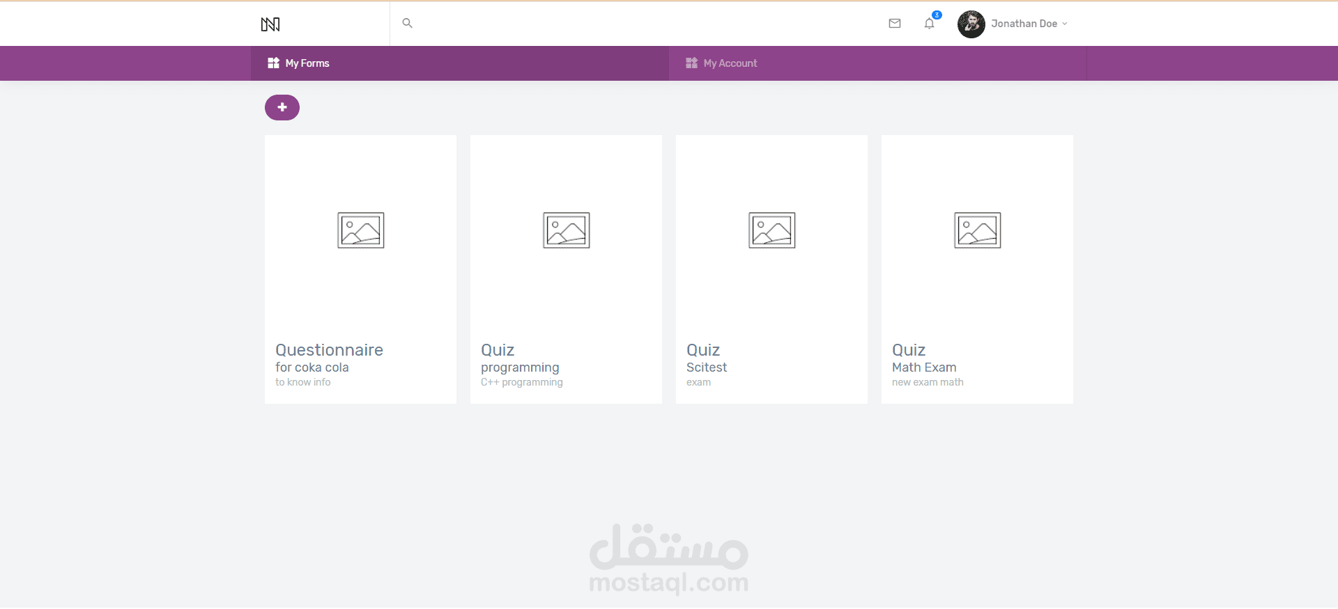 مشروع لتصميم نماذج الأسئلة والاستبيانات