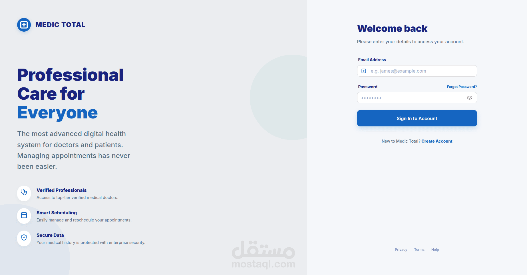 تطوير موقع حجز مواعيد للعيادات باستخدام React و Node.js
