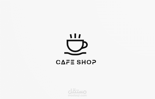 مثال على تصميم شعار محل قهوة