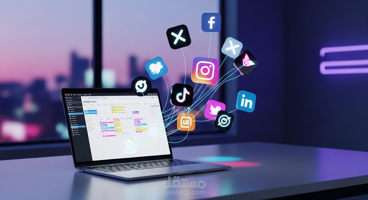 إدارة الحملات الإعلانية الممولة على فيسبوك وإنستغرام وتيك توك ولينكدإن.