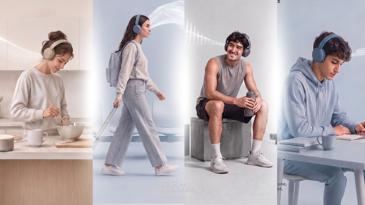 Sony headphone Campaign ( Minimal monochrome style)