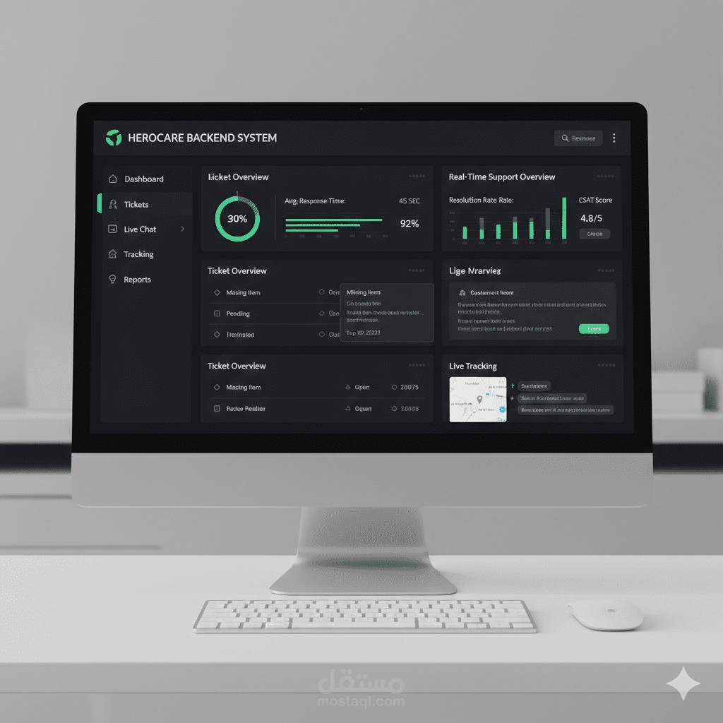 إدارة العمليات اللوجستية ودعم العملاء عبر نظام HeroCare (Back-Office)