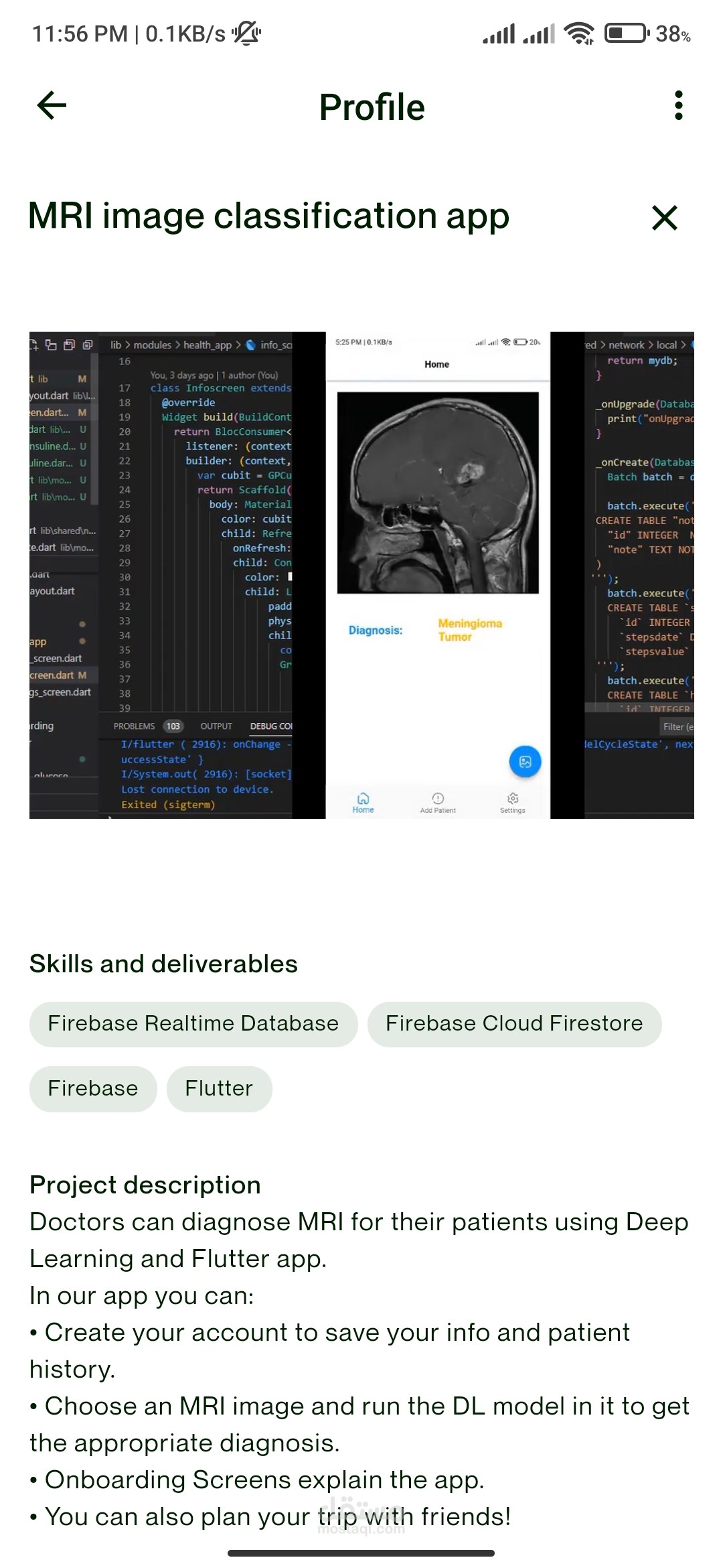 MRI image classification app