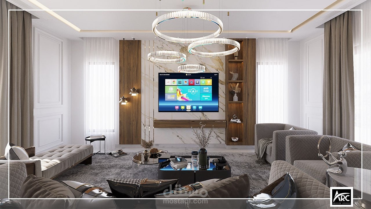 تصميم غرفة معيشة مودرن