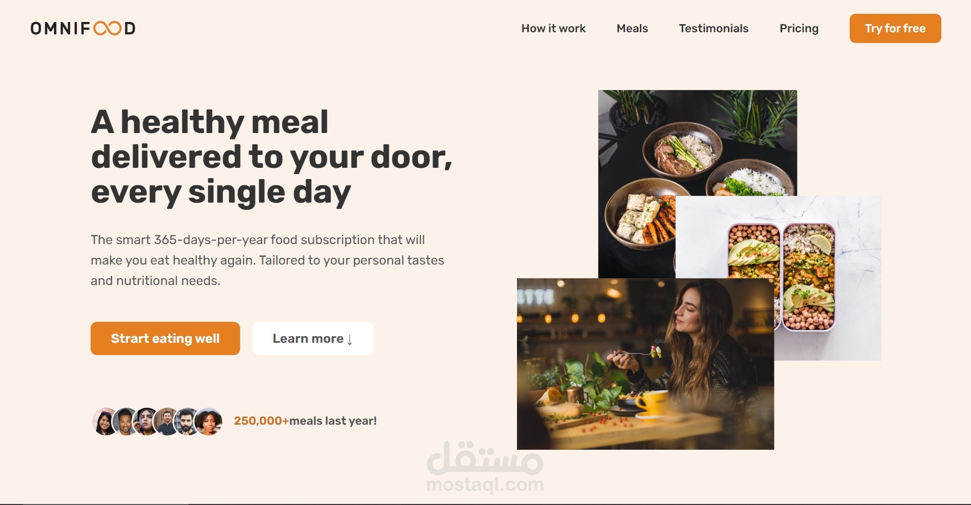 Omnifood - company focus on healthy diet and meals.