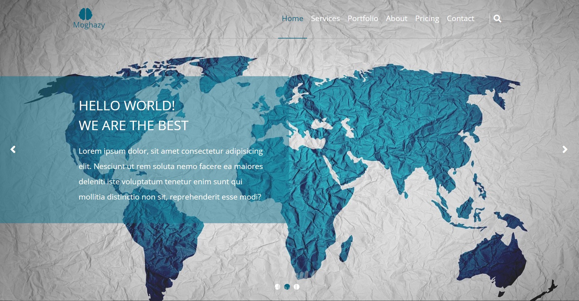 Simple web template with fully responsive functionality.