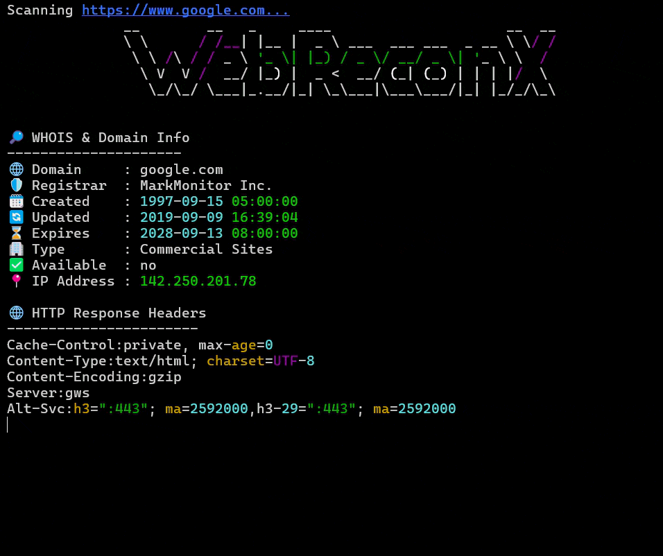 WebReconX – أداة فحص وتحليل المواقع لاستخراج المعلومات