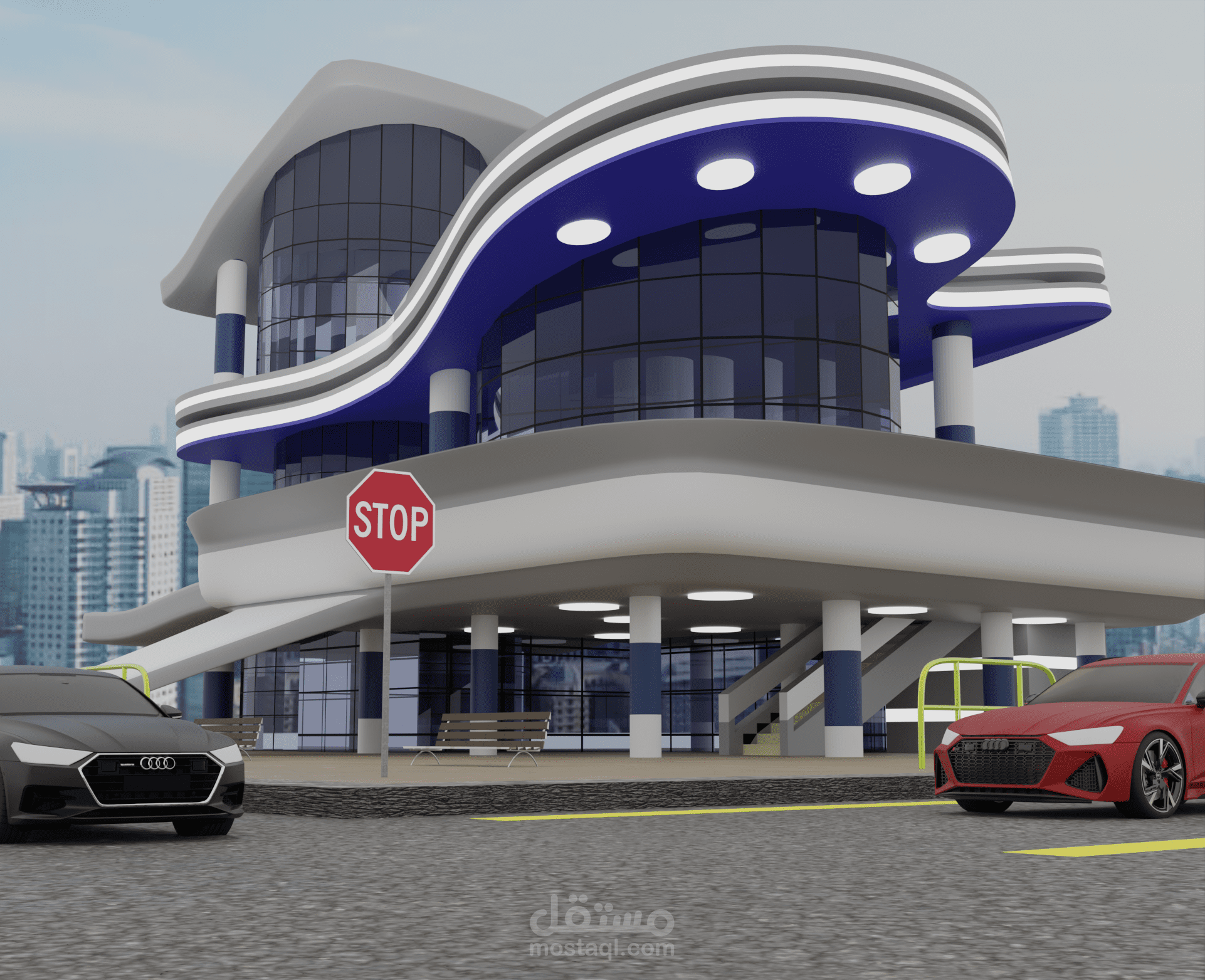 تصميم خارجي لمول ( Mall )