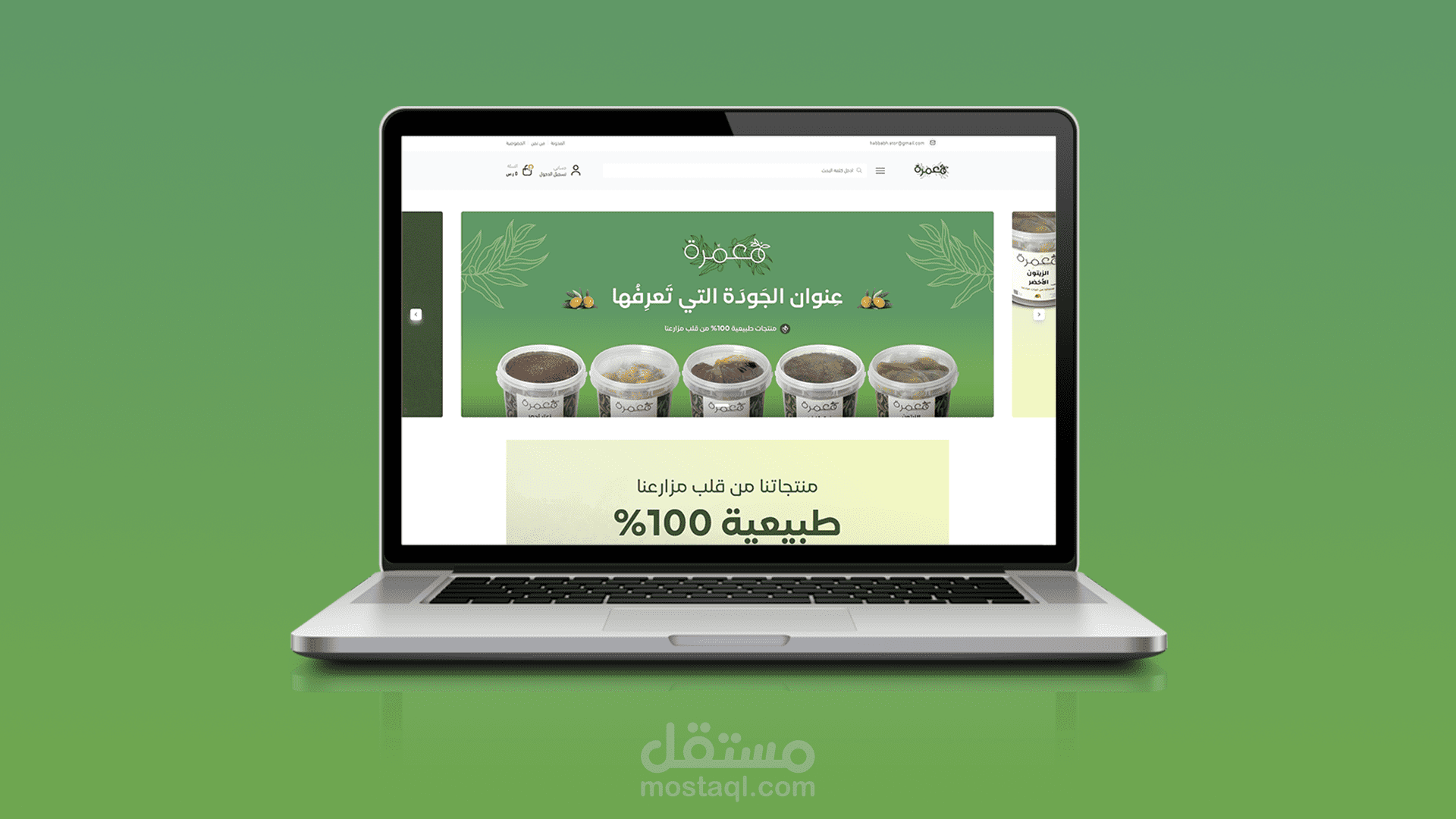 تصميم متجر زيتون ومكدوس إحترافي على منصة سلة باستخدام CSS / JS