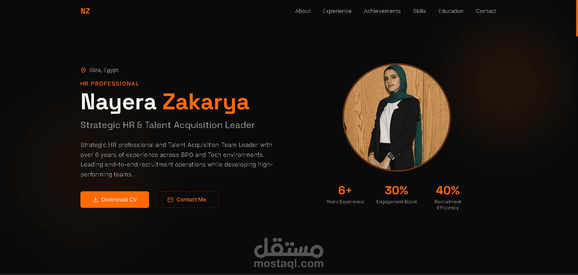 تصميم وتطوير معرض أعمال رقمي (Digital Portfolio) متكامل وتفاعلي.