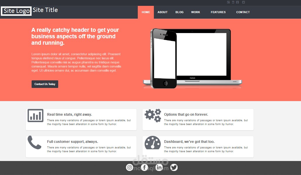 تصميم وبرمجة موقع عصري و احترافى مميز
