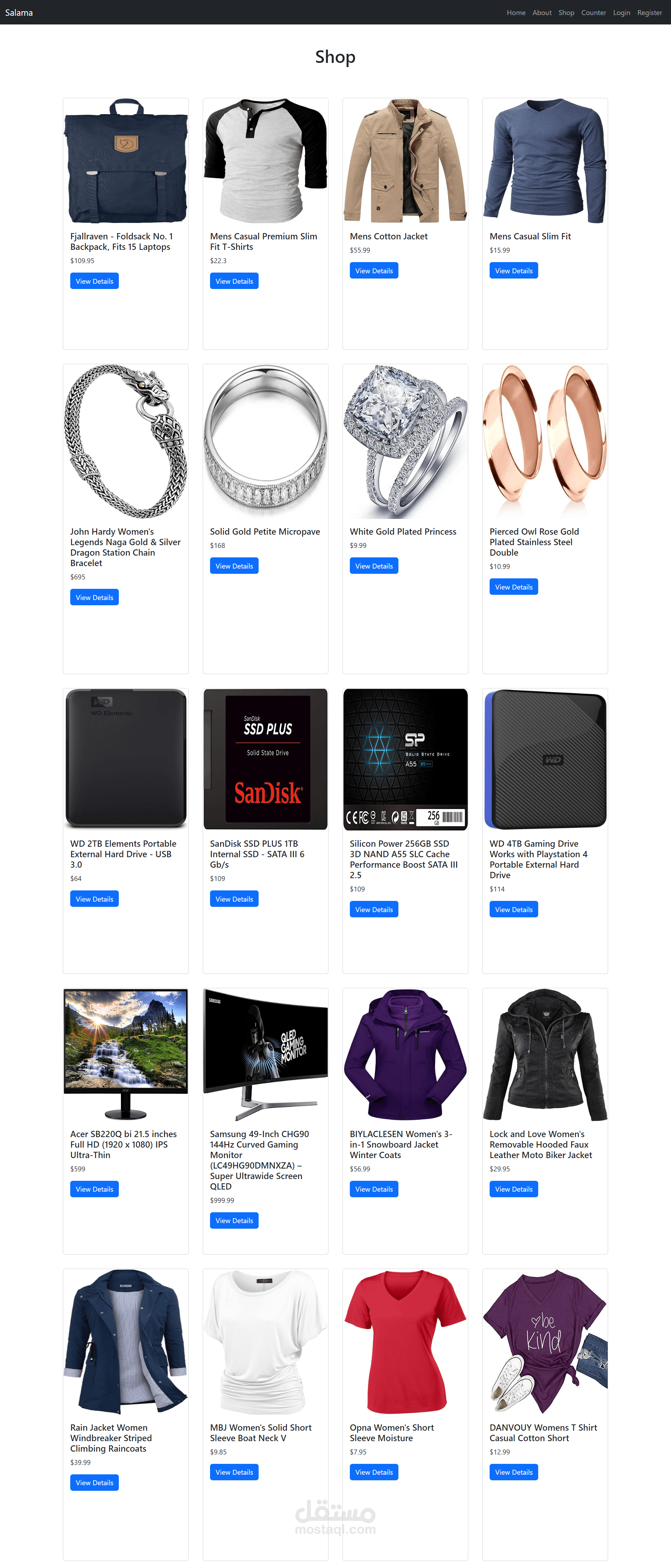 A new project using react