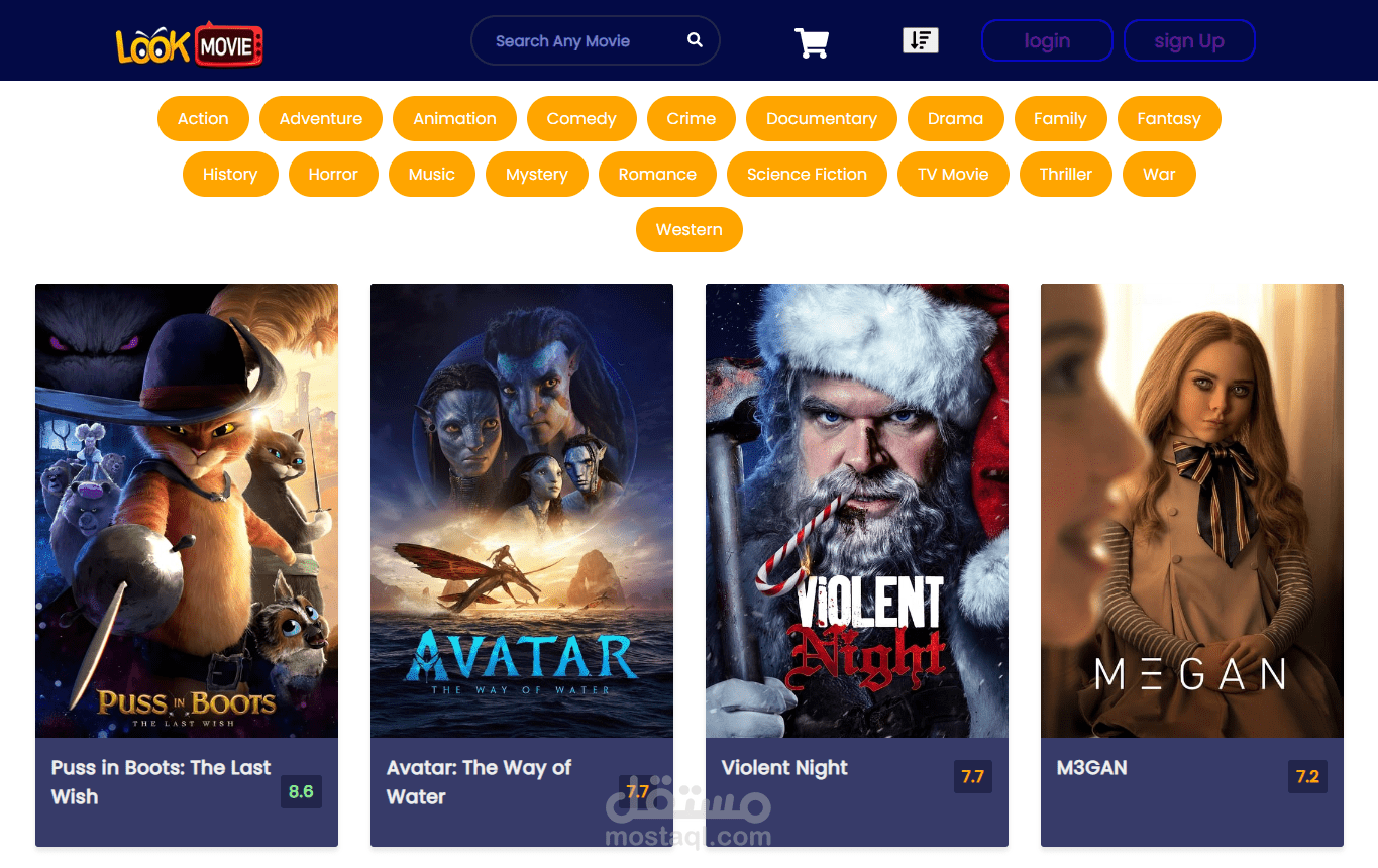 انشاء موقع افلام javascript (Movies App)