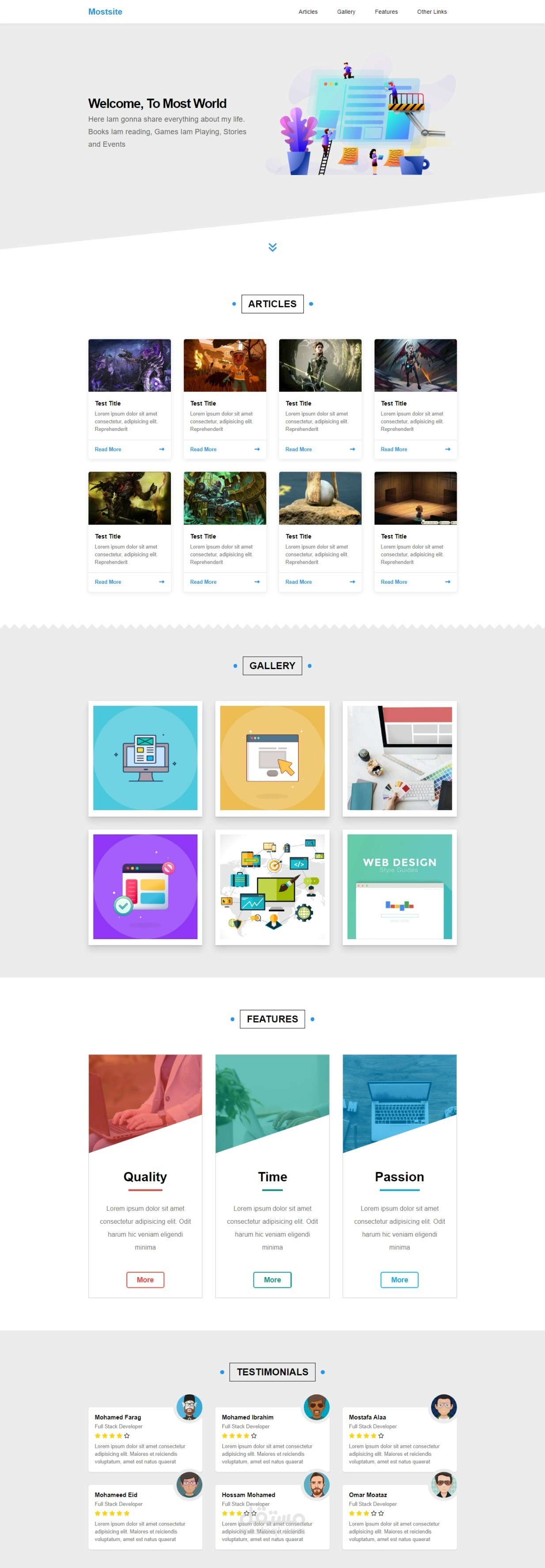 web site موقع تعريفي