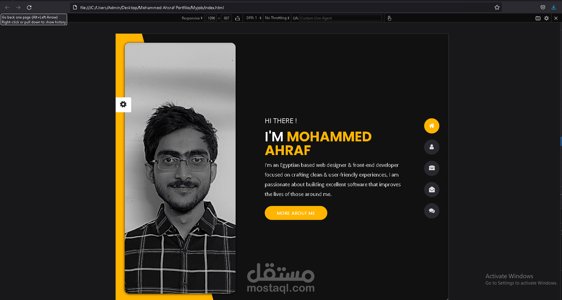 بناء Portfilio بشكل احترافي
