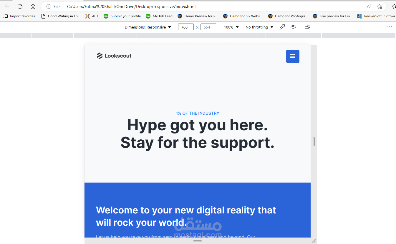 تصميم موقع لـ Lookscout company
