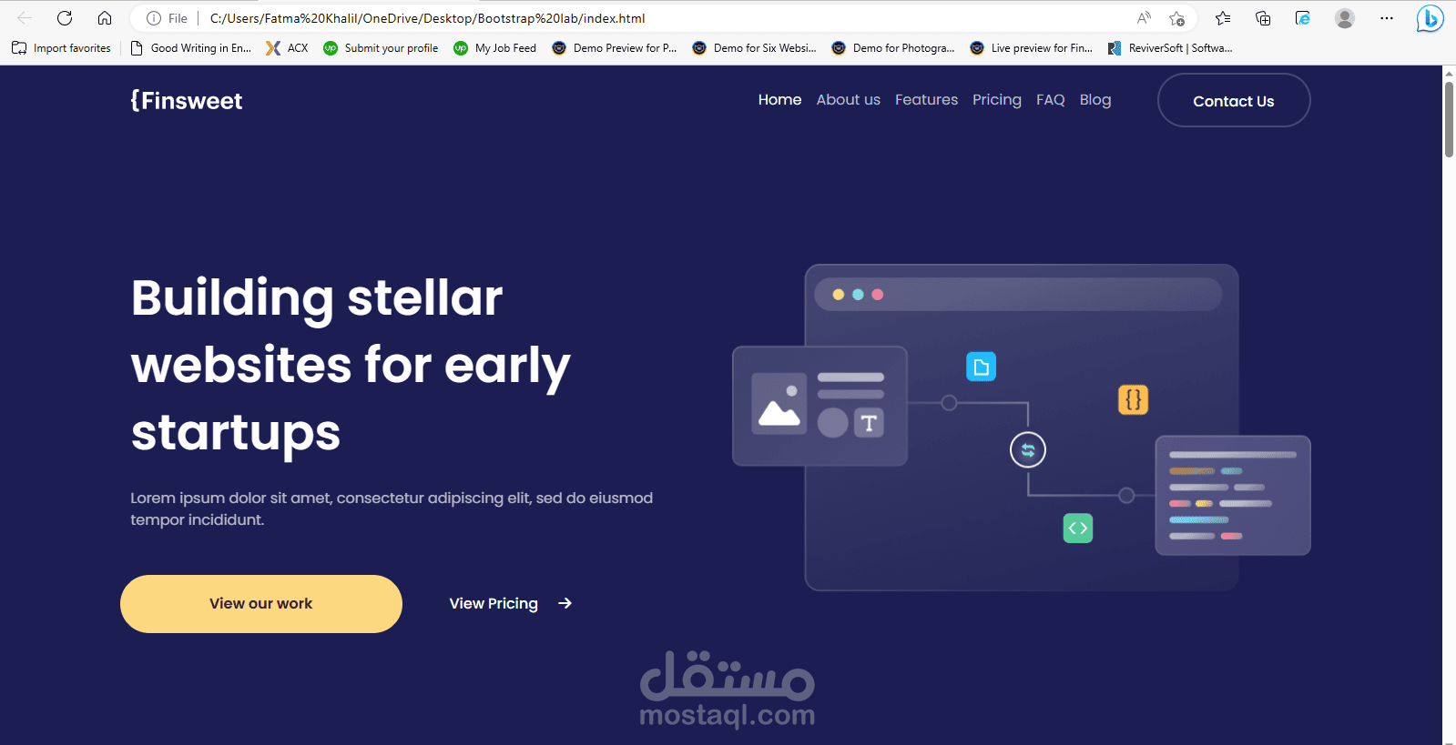 تصميم موقع FinSweet company