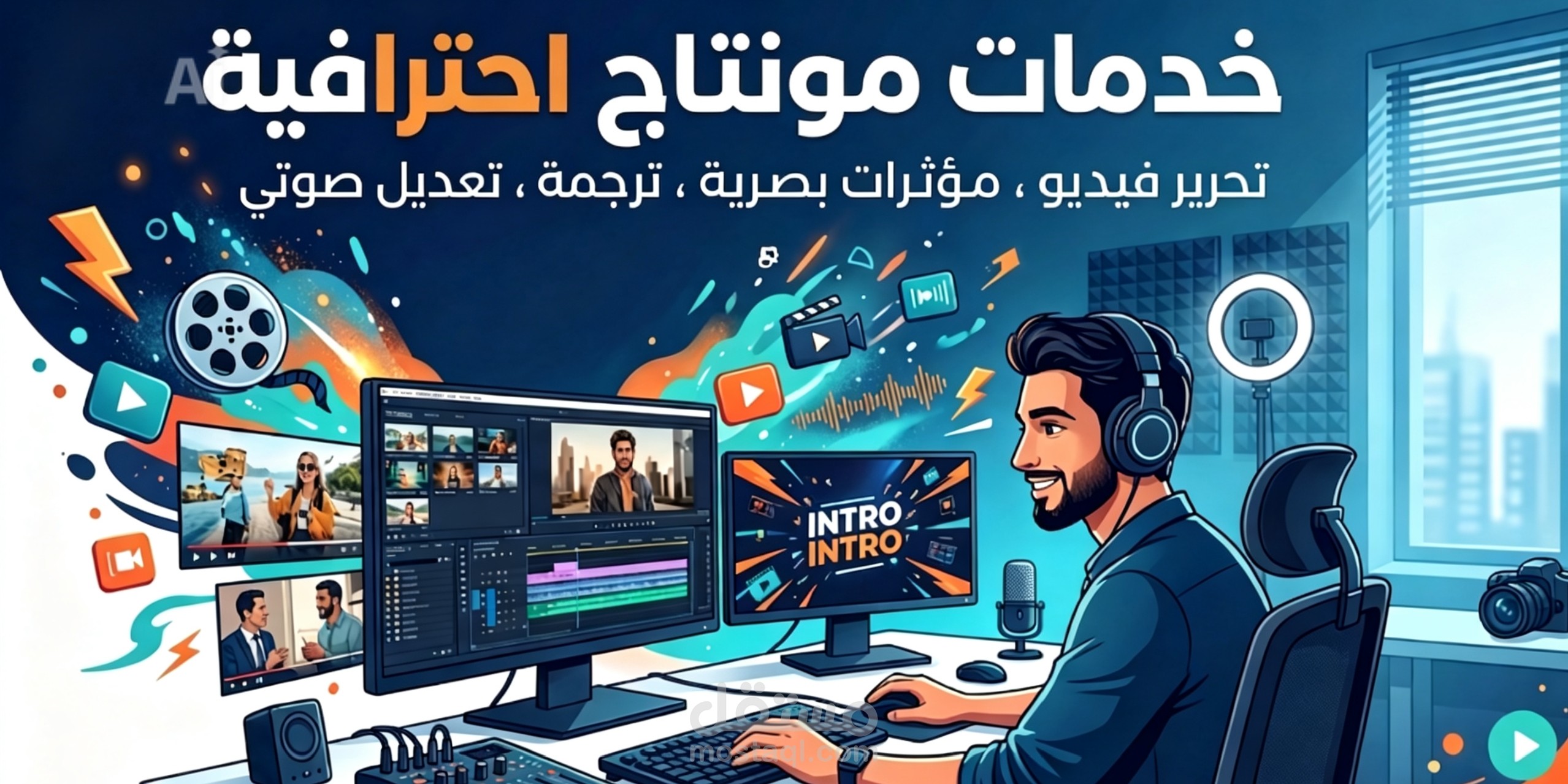 video editor متخصص في فيديوهات reels احترافي