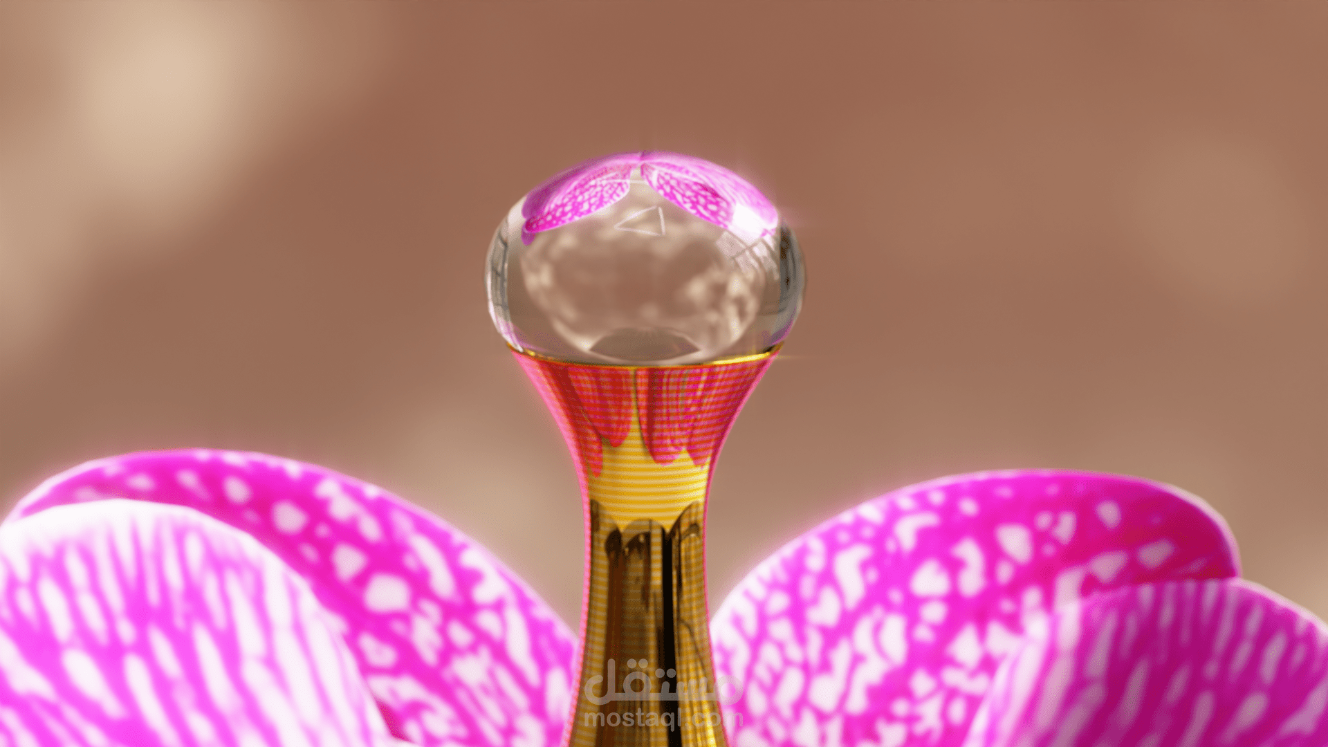 تصور فني لعطر زهري فاخر