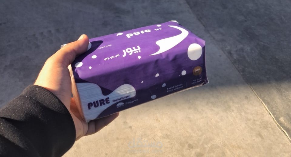 تصميم علبة مناديل لاحد الشركات الكبري في مجال التعبئة والتغليف