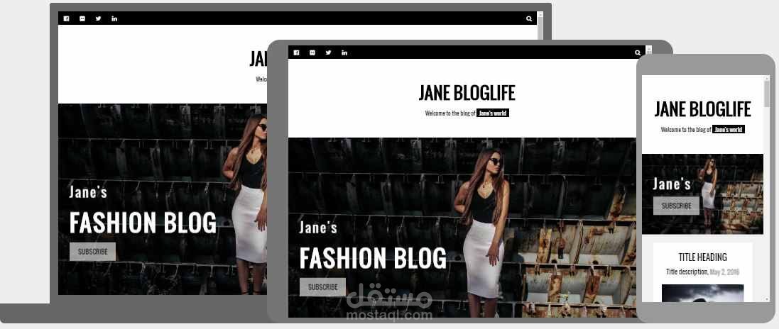 قالب مدونة الأزياء – Fashion Blog Template
