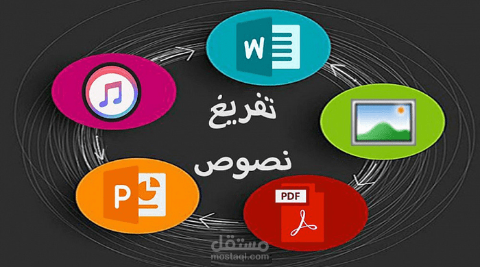 تفريغ نصوص وتحويلها لصيغة أخرى
