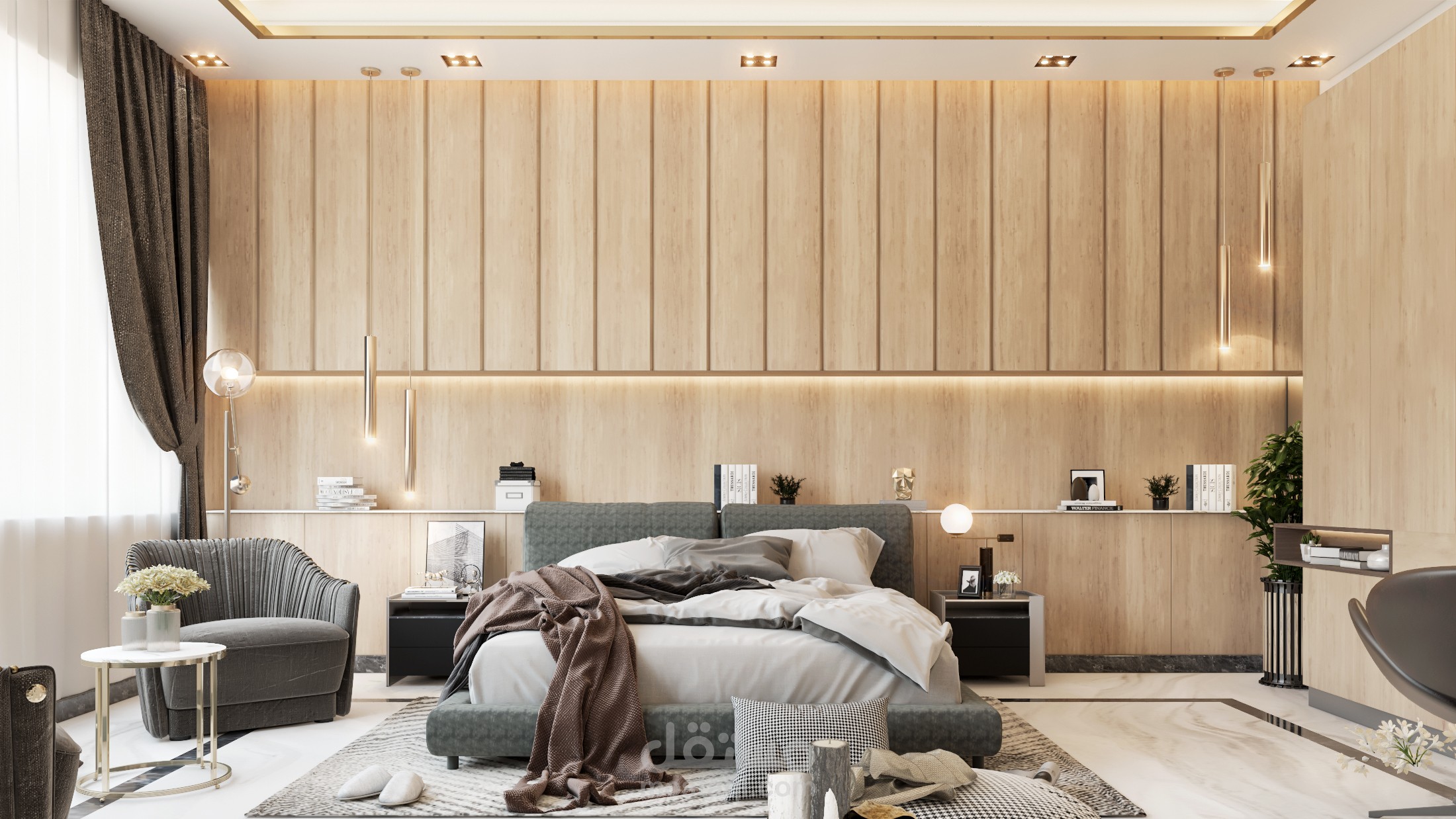 تصميم غرف نوم ابوين على النمط الحديث