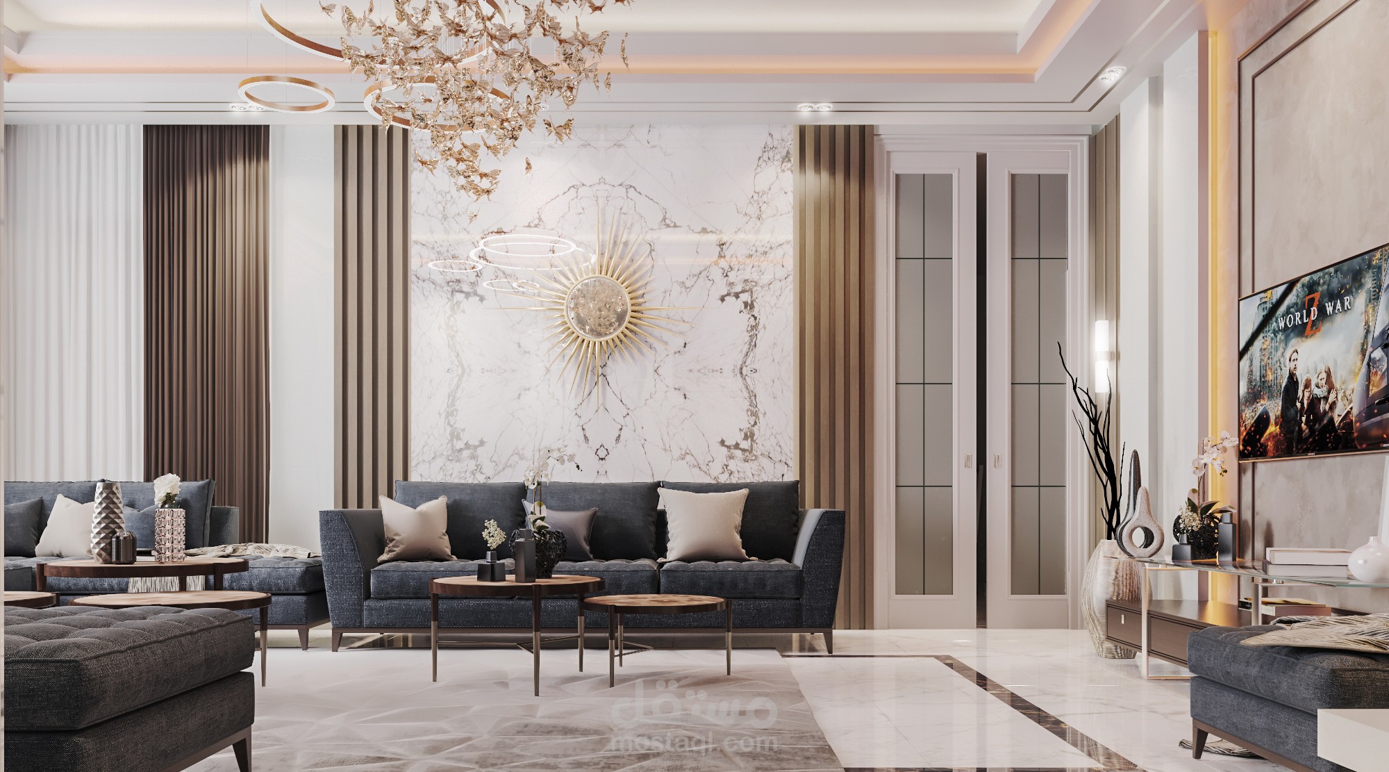 تصميم فراغ معيشة في السعودية